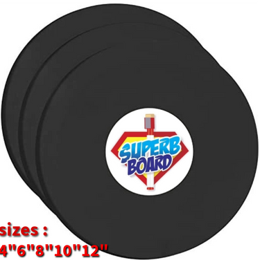 Superb Board Round Black Canvas Board